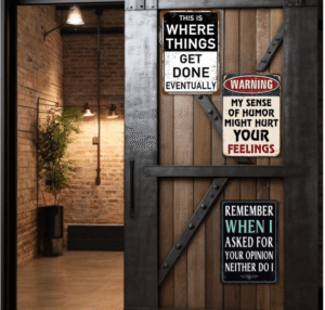 Funny Garage Metal Tin Signs Man