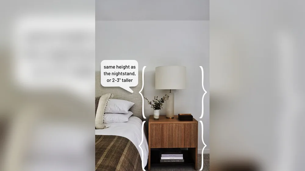 What Size Lamp for Bedside Table