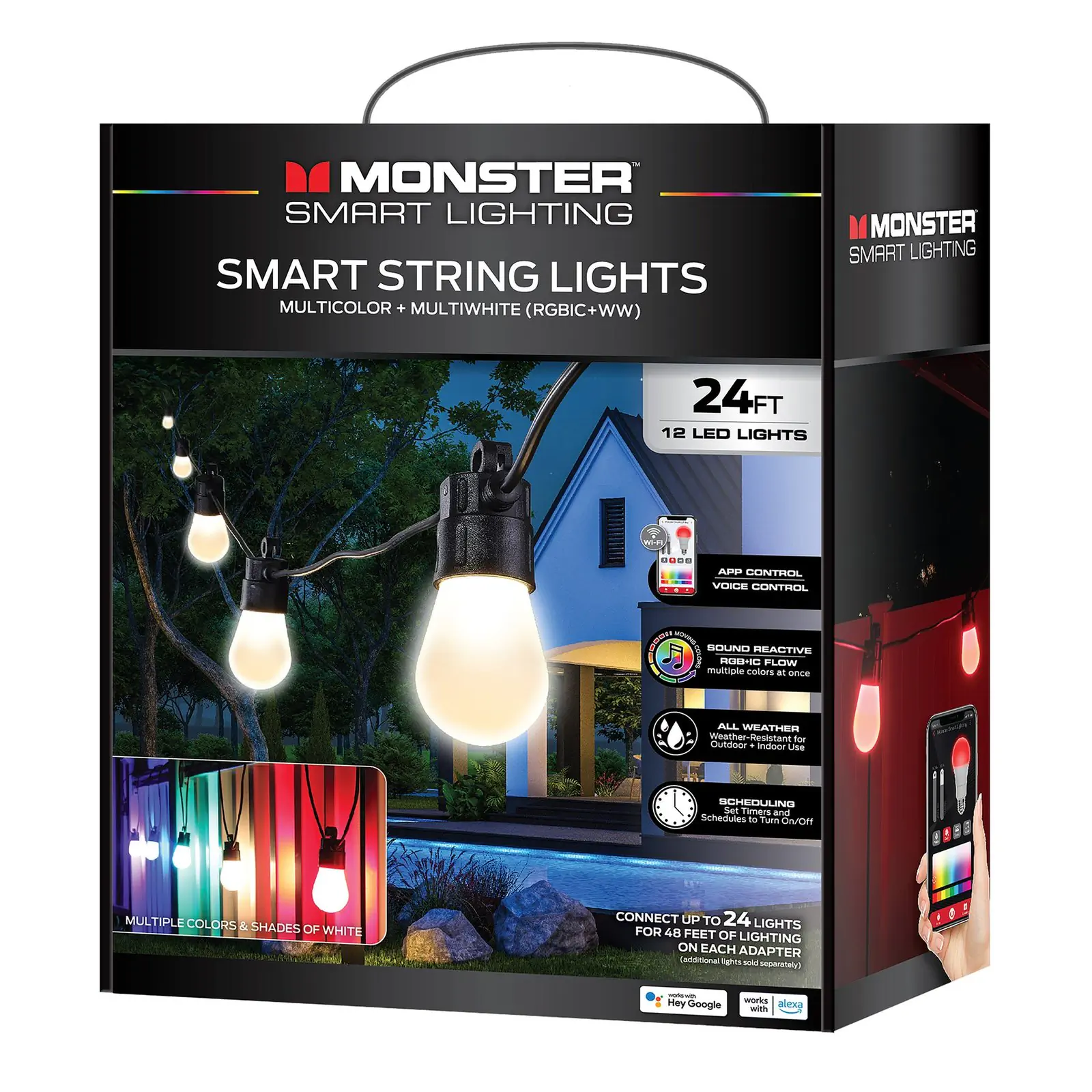 An alternative setup for Monster Smart lighting in a modern home office.