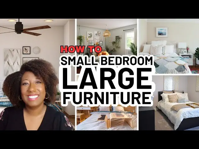 Essential tools for measuring and planning a small bedroom layout on a wooden floor.