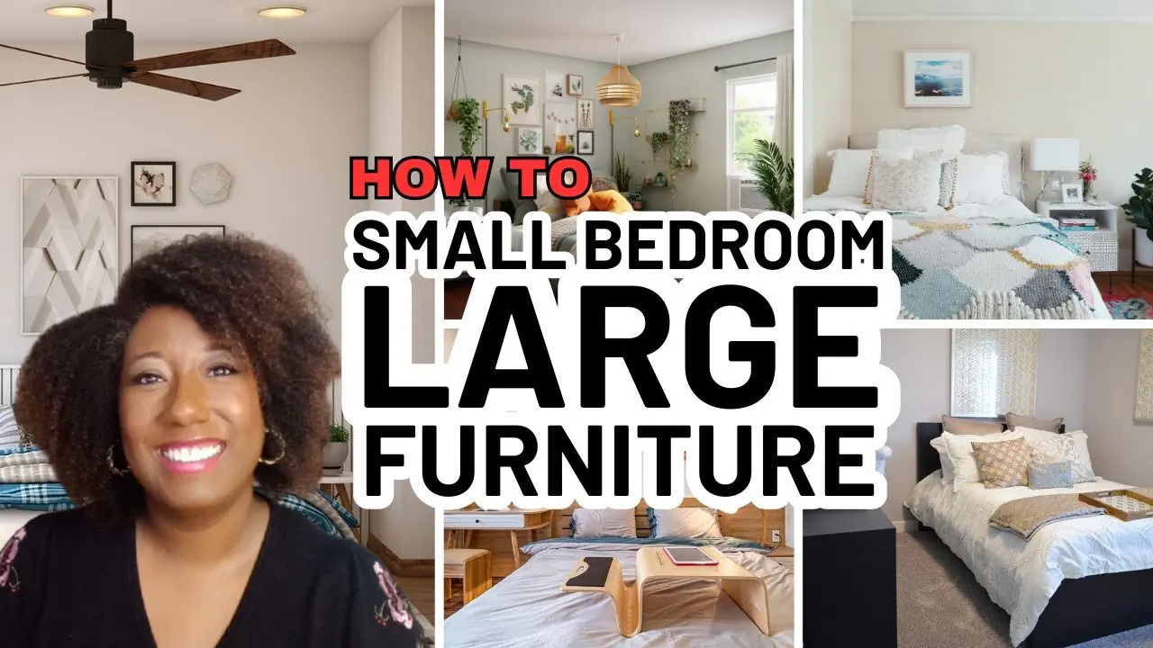 A creative small bedroom layout featuring a daybed and clever storage solutions.